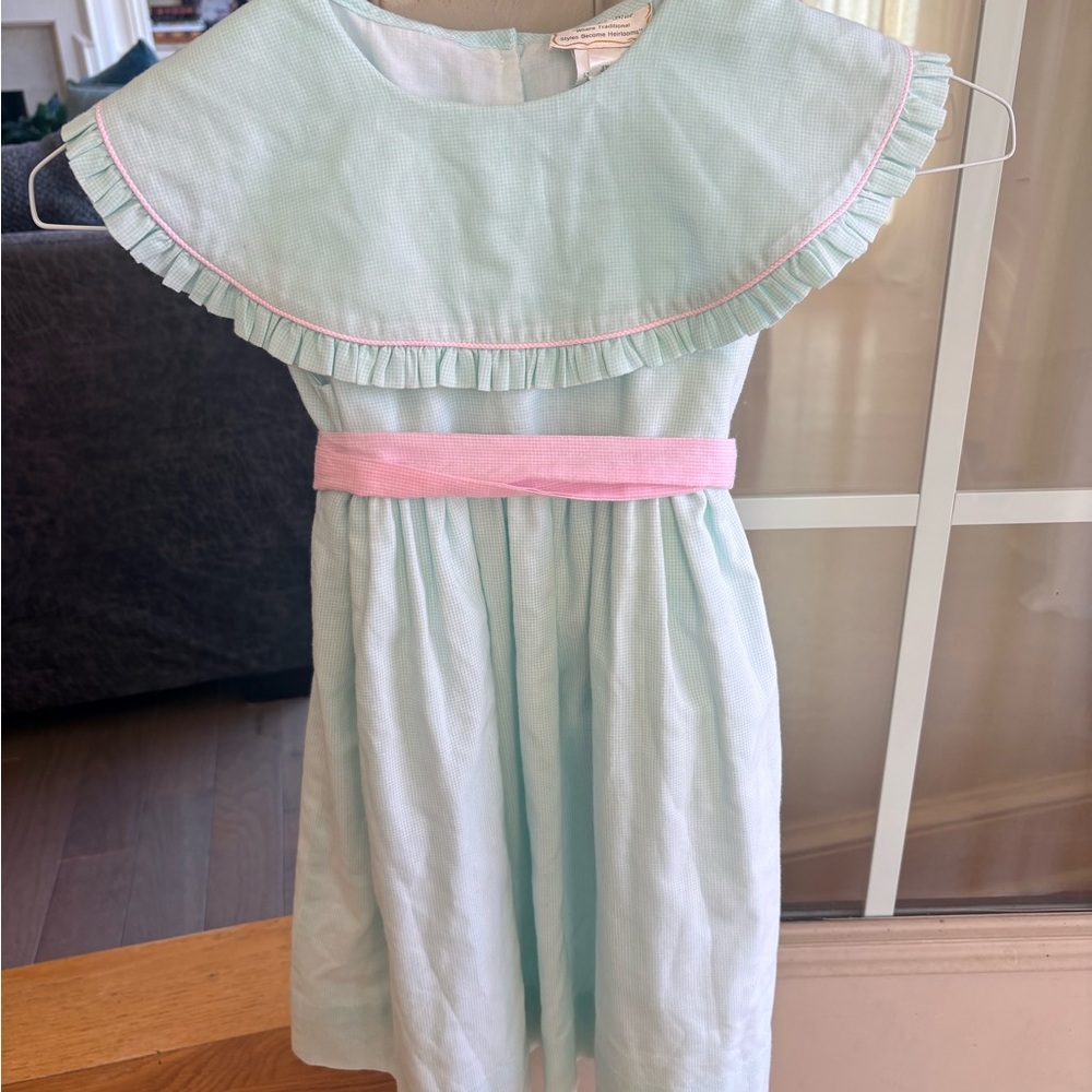 Lavender Brown Pastel Green and Pink Kids Dress